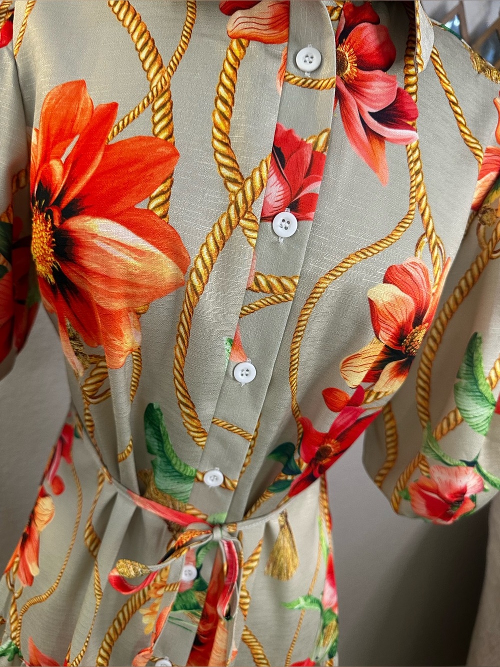 NWT Endless Moon "Tropic Thread" Drop-Waist Midi Dress – - Picture 5 of 8